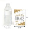 Big Dot of Happiness It's Twins - Gold Twins Baby Shower Thank You Cards (8 count) - 3 of 4
