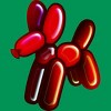Junior's Design By Humans Balloon Animal - Dog (red) By TaliRachelle T-Shirt - 2 of 3