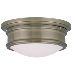 Livex Lighting Berwick 3 - Light Flush Mount in  Brushed Nickel - 1 of 4