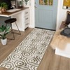 Modern Geometric Area Rug, Pearl Velvet Polyester, Washable, Non-Slip, Foldable for Hallway, Kitchen, Entryway & Office - 4 of 4