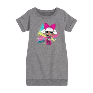 - LOL Surprise! - Totally Rad Diva Graphic Short Sleeve Fleece Dress - 1 of 4