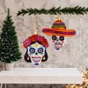 Kurt Adler 4-4.25-Inch Noble Gems Glass Sugar Skull Ornament Set - 3 of 3
