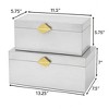 Vintiquewise Set of 2 Decorative Wooden Storage Boxes with Gold Accent for Keys, Jewelry, Makeup, Crafts, Accessories, Home Office & Bedroom Décor - 4 of 4