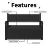 Dolonm Patio Bench with Storage - Resin Outdoor Patio Bench， for Deck, Patio, Garden, Backyard - 3 of 4