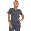 Medichic Women's Medical Scrubs Set- V-Neck with Flare Pant - 3 of 4