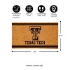 Evergreen Texas Tech University Logo Turf Mat, Brown- 28 x 16 Inches Indoor Outdoor Doormat - 3 of 4