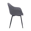 Clover Faux Leather Metal Dining Room Chair Gray - Armen Living - 3 of 4