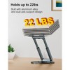 Attop Telescopic Laptop Stand for Desk with 360° Swivel Base, Sit to Stand, Height Adjustable Gray - 3 of 4
