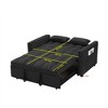 XINGHANZHENXUAN 3-in-1 Velvet Convertible Loveseatm, Sleeper Sofa Bed with Adjustable Backrest & Storage - 3 of 4
