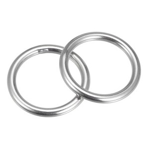 Unique Bargains Hanging Hardware 316 Stainless Steel Welded O-Rings 2 Pcs - 1 of 4