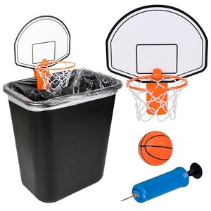 ArtCreativity Clip-On Trash Can Basketball Set with Ball and Pump - 1 of 4