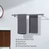 WOWOW 36 in. Wall Mounted Towel Bar in Matte Black, Stainless Steel Double Towel Holder - 3 of 4