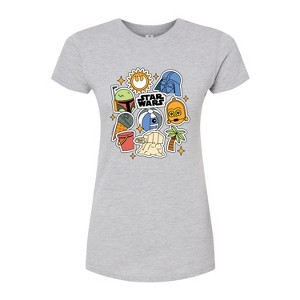 Women's - Star Wars - Summer Stickers Fitted Graphic T-Shirt - 1 of 2