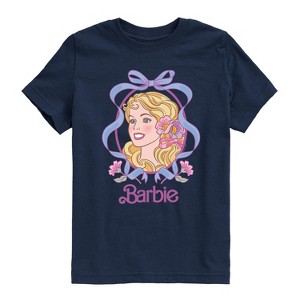 Boys' - Barbie - Portrait Floral Bow Short Sleeve Graphic T-Shirt - 1 of 4