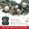 6 Ft Pre-Lit Christmas Garland, Christmas Garland with Rich Ball Ornaments for Mantle Staircase Table, Indoor Outdoor Christmas Decoration - 4 of 4