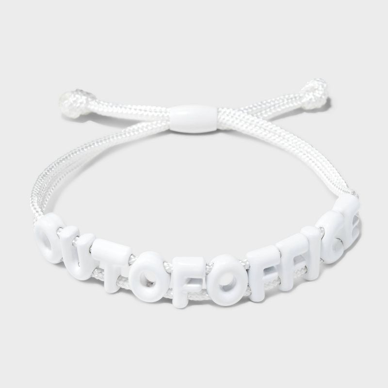 SUGARFIX by BaubleBar Out Of Office Pull-Tie Bracelet - White, 1 of 5