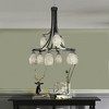 Toltec Lighting Paramount 9 - Light Chandelier in  Matte Black/Brushed Nickel with 5" Natural Fusion Shade - 3 of 4