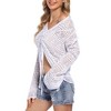 WhizMax Women's Long Sleeve Drawstring Hollow Out Knit Top - 4 of 4