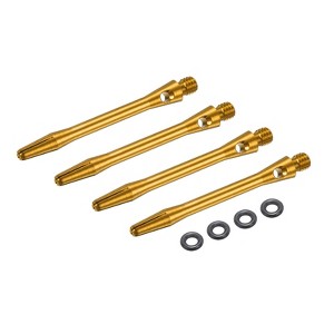 Unique Bargains 2BA Thread Aluminum Dart Shafts with Rubber Rings for Steel Tip 4 Pcs - 1 of 4