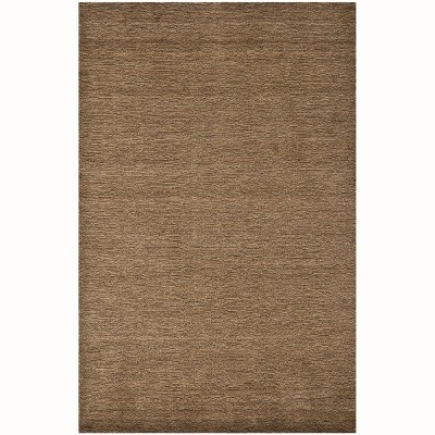Handmade Brown Wool Shag Rectangular Area Rug 3' x 5'