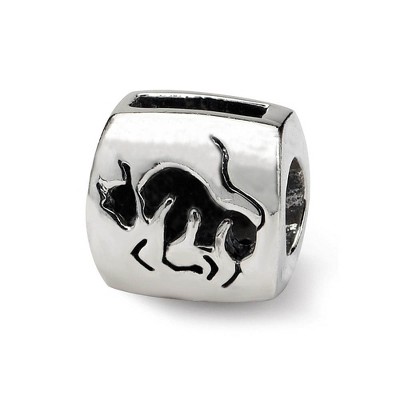 Black Bow Jewelry Sterling Silver Taurus the Bull Zodiac Bead Charm