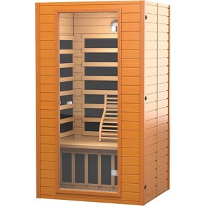 Real Relax Infrared Sauna for Home,Home Infrared Saunas up to 1-2 Persons,Canadian Hemlock with Low Emf Red Light Therapy,9-Color Chromotherapy Lights - 1 of 4