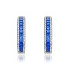 Guili Sterling Silver Hoop Earrings with Colored CZ in Rose Gold, Silver, or Classic Finish – Timeless Sparkle and Elegance for Any Collection - 3 of 3
