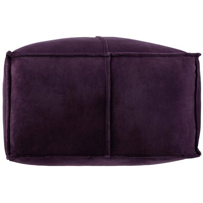 Mark & Day Hafnerbach 13"H x 24"W x 24"D Solid and Border Pouf, 3 of 5