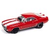 1969 Chevrolet Camaro Z28 Red with White Stripes and Interior "Muscle Cars USA" 1/64 Diecast Model Car by Johnny Lightning - 2 of 4