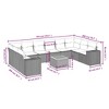 vidaXL Garden Sofa Set Black Poly Rattan Large Garden Sofa Set - 3 of 4