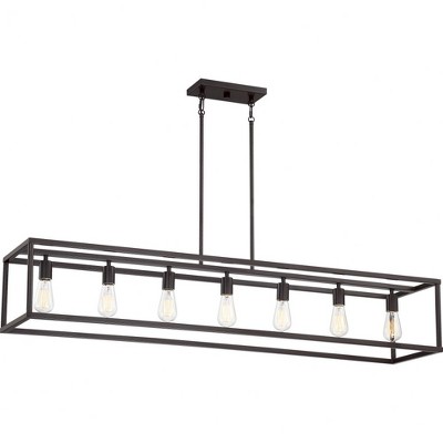 Quoizel Lighting New Harbor 7 - Light Island Pendant Light in  Western Bronze