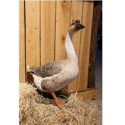 26" Polyresin Goose Standing Outdoor Statue Brown - Hi-Line Gift