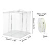 Unique Bargains 6 Pcs Birthday Parties Wedding Clear Tall Cake Box with Ribbon 1 Pc - 2 of 4
