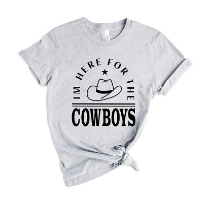 Simply Sage Market Women's I'm Here For The Cowboys Hat Short Sleeve Graphic Tee