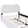 Whisen Twin Size Upholstered Platform Bed with Wood Supporting Feet and Twin Size Trundle - 4 of 4