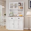Acekool 71" Kitchen Pantry Cabinet with Adjustable Shelves, Drawers & Microwave Stand - 3 of 4