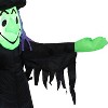 Sunnydaze Outdoor Wendolyn the Wicked Witch Self-Inflating Halloween Inflatable Yard Decoration with LED Lights and Built-In Fan - 5' - 2 of 4