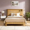 GDFStudio Damien Rustic Wooden Bed with Storage Headboard and Built-In Charging Station - 2 of 4