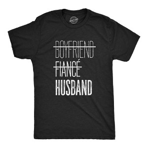 Mens Boyfriend Fiance Husband T shirt Funny Marriage Engagement Wedding Tee - Crazy Dog Men's T Shirt - 1 of 4