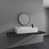 39 x 19 in. Solid Surface Wall Mount Bathroom Vessel Sink with Faucet Hole in Right - 2 of 4