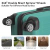 FURNIinspire Bag And Luggage Sets 3 Piece Rolling Luggage, Hard Shell Travel Suitcases Set with Wheels Telescopic Handle, Green, 21.06"*11.42"*30.12" - 4 of 4
