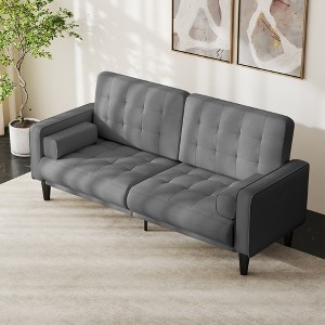 Kayamas 70" Small Loveseat Sofa Small Couch for Living Room, Comfy Love Seat with Removable Washable Cover and Solid Wood Frame - 1 of 4