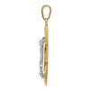 Black Bow Jewelry 14k Two Tone Gold Diamond-cut Mariner's Crucifix Cross Pendant - 2 of 4