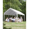 13"x20" Heavy Duty Portable Carport Garage with Reinforced Steel Poles, 4 Roll-Up Doors, and Ventilated Windows—protecting pickups, boats - 4 of 4