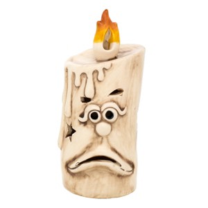 7" LED Ghostface White Candle - National Tree Company - 1 of 4