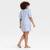 Women's Linen Short Sleeve Mini Sundress - A New Day™ - 2 of 3