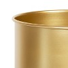 Kate and Laurel Ilena Round Metal Freestanding Planter, 2 Piece, Gold - 4 of 4