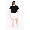 Women's Plus Size Ripped Love Short - ivory | CITY CHIC - 2 of 4