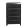 NicBex  5 Drawers Dresser for Bedroom,Black Chest of Drawers with Black Handle,Modern Wood Dressers for Closet,Living Room,Hallway,Black - image 3 of 4