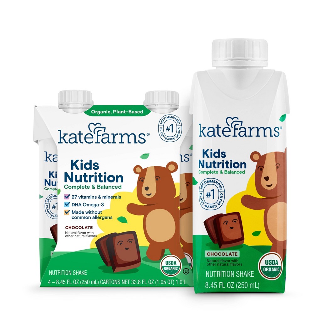 Photos - Baby Food Kate Farms Kids' Nutrition Chocolate Shake - 8.45oz/4pk